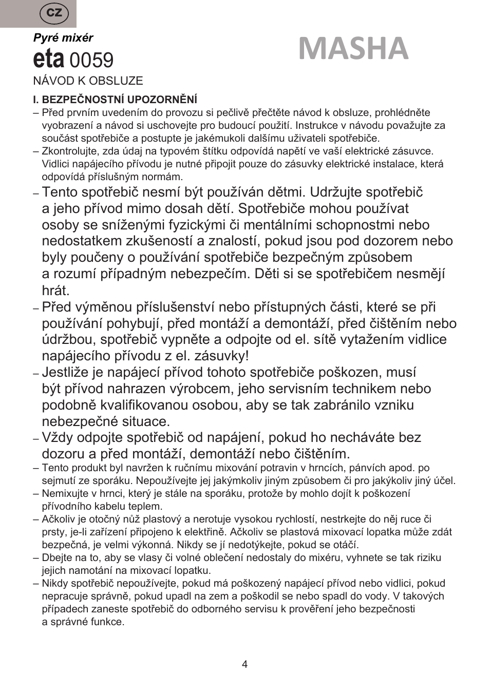 Masha | ETA Masha User Manual | Page 4 / 32
