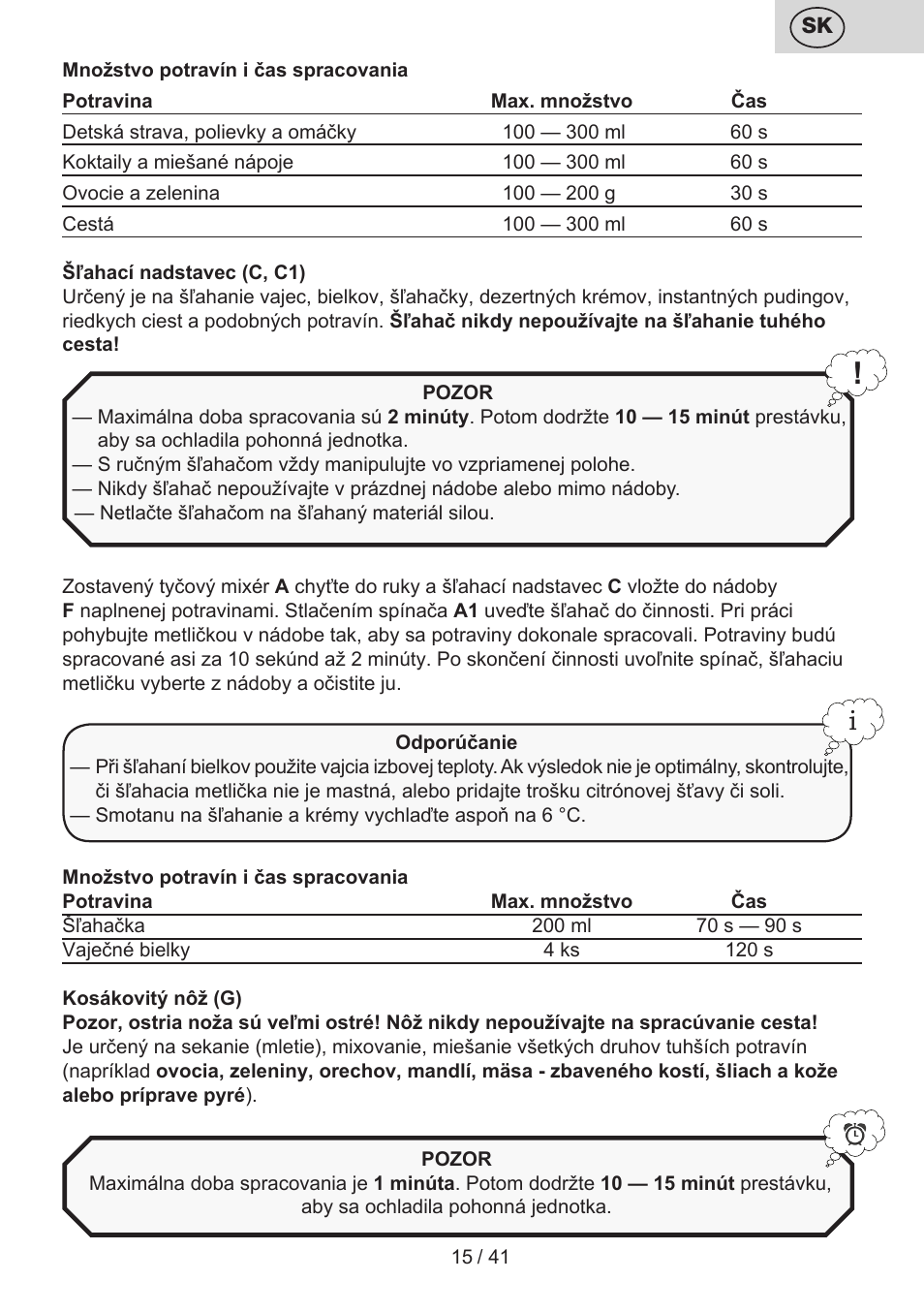ETA Quatro blade User Manual | Page 15 / 44