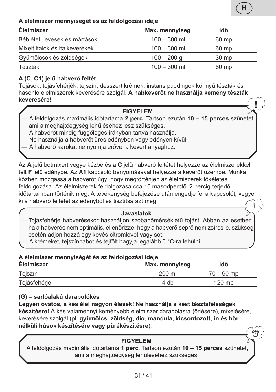 ETA Quatro blade User Manual | Page 31 / 44