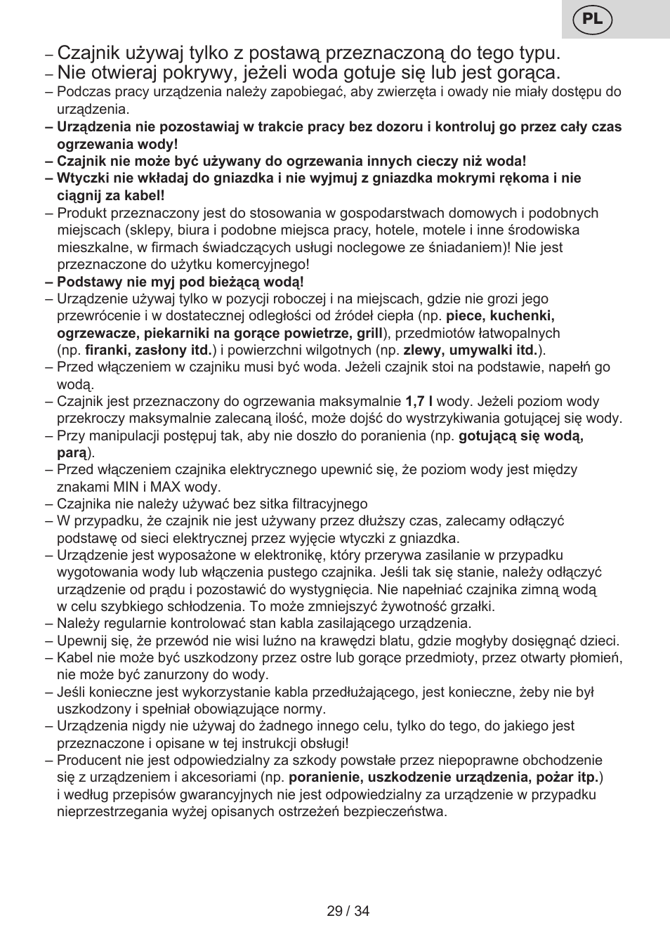 ETA Anna User Manual | Page 29 / 36