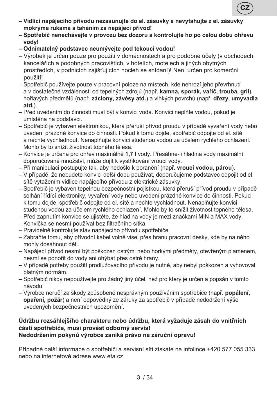 ETA Anna User Manual | Page 3 / 36