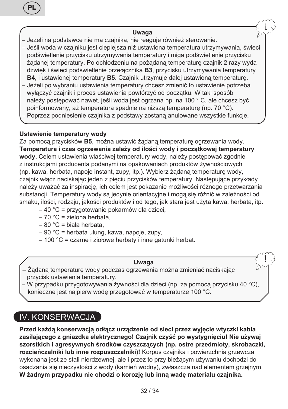 Iv. konserwacja | ETA Anna User Manual | Page 32 / 36