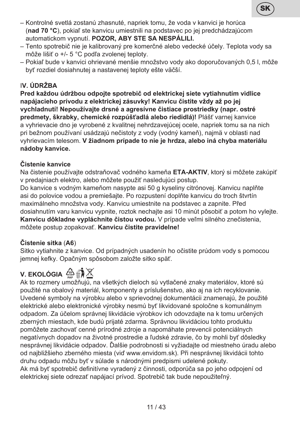 ETA Elle User Manual | Page 11 / 48