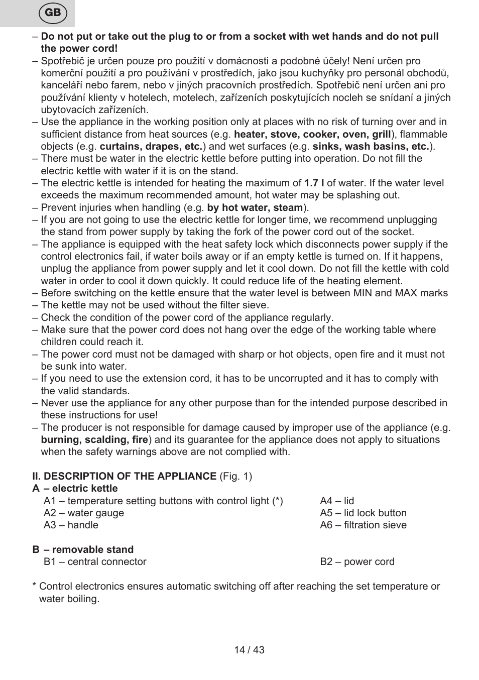 ETA Elle User Manual | Page 14 / 48