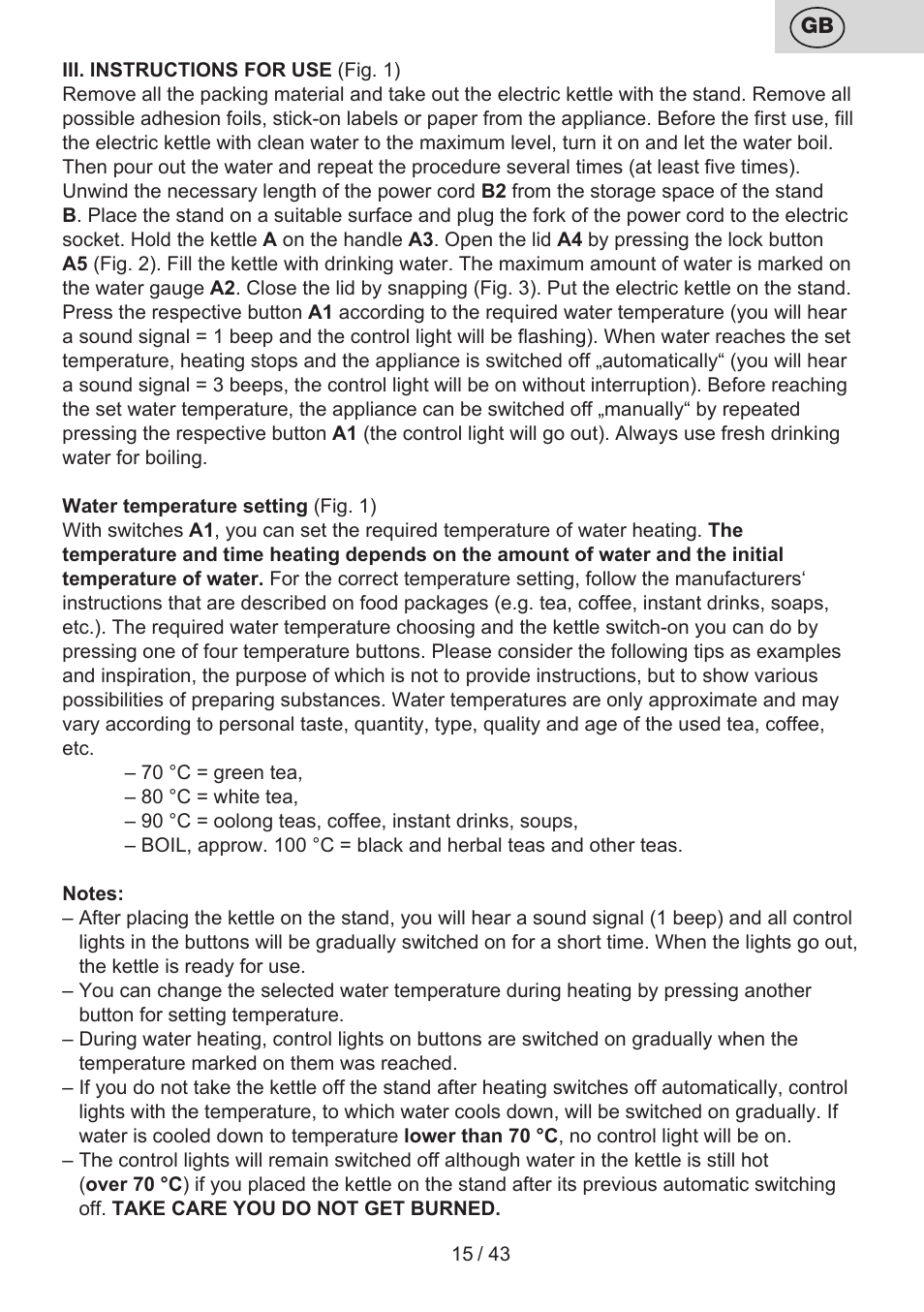 ETA Elle User Manual | Page 15 / 48