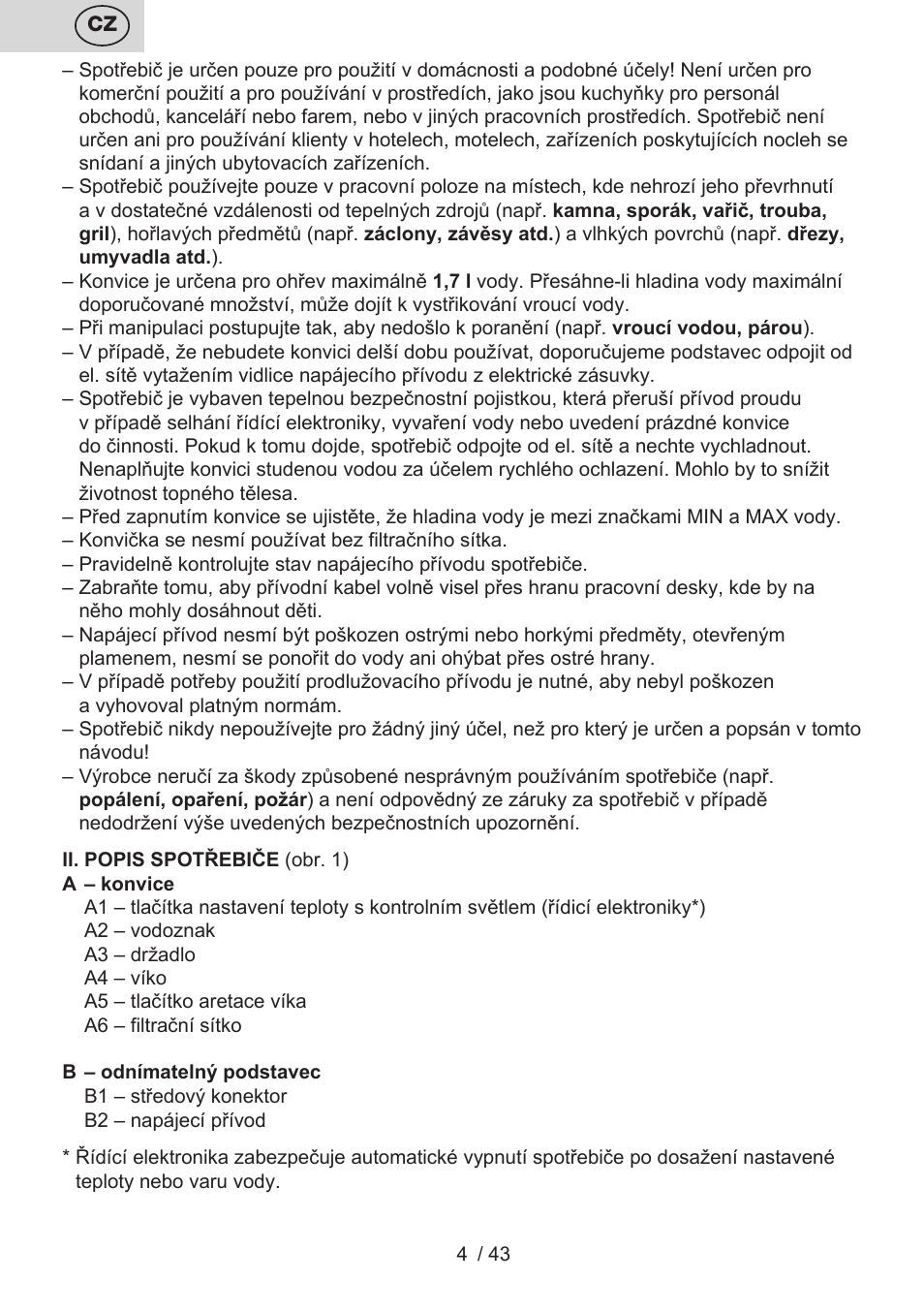 ETA Elle User Manual | Page 4 / 48