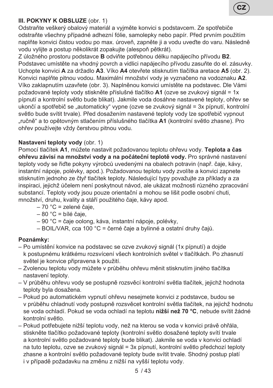 ETA Elle User Manual | Page 5 / 48