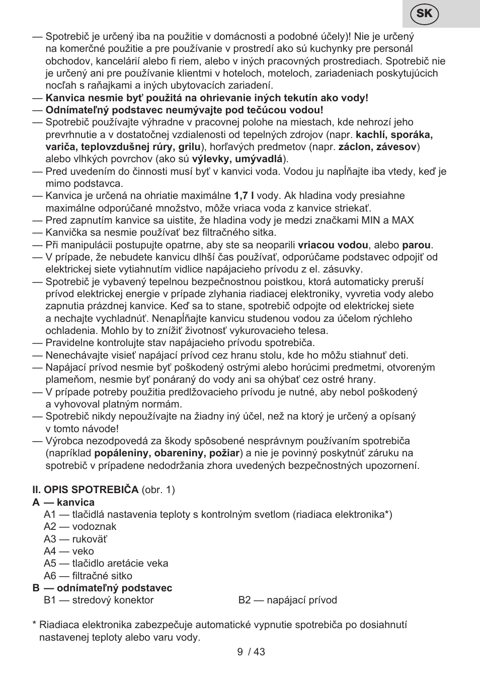 ETA Elle User Manual | Page 9 / 48
