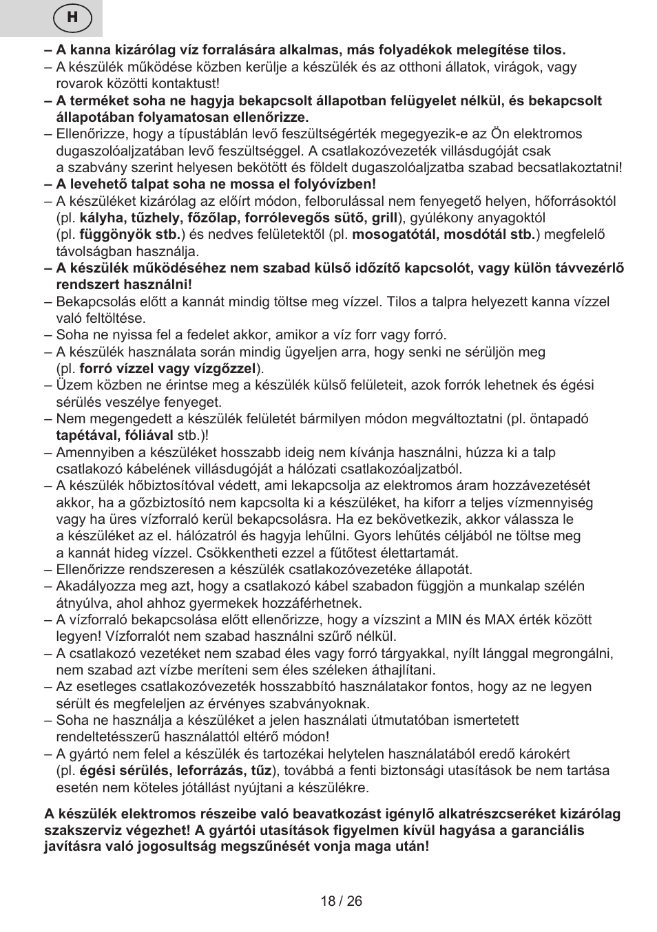 ETA Aneta User Manual | Page 18 / 28