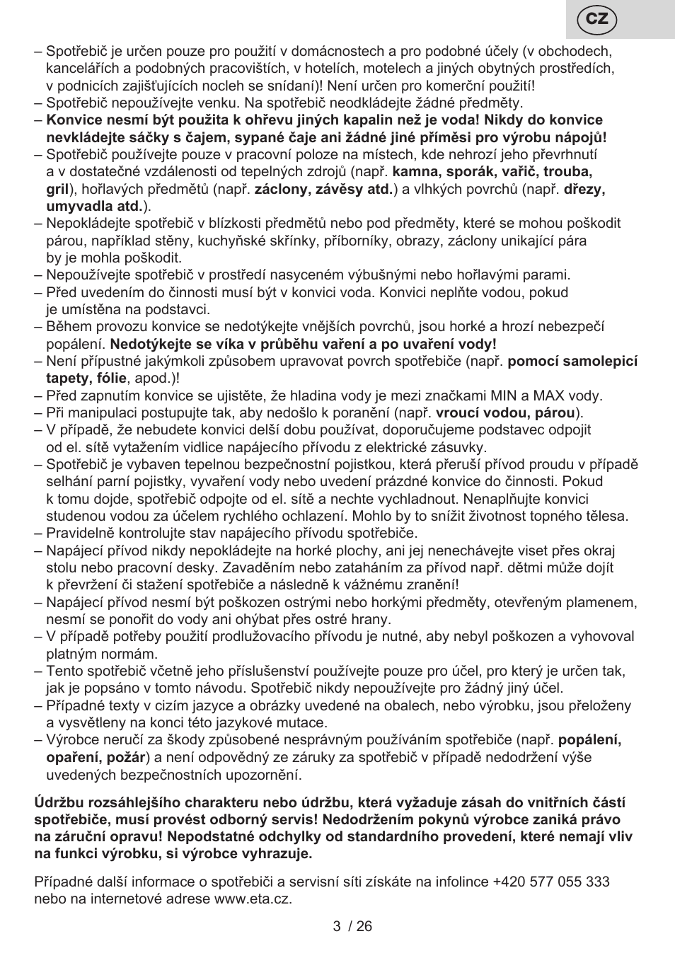 ETA Eva User Manual | Page 3 / 28