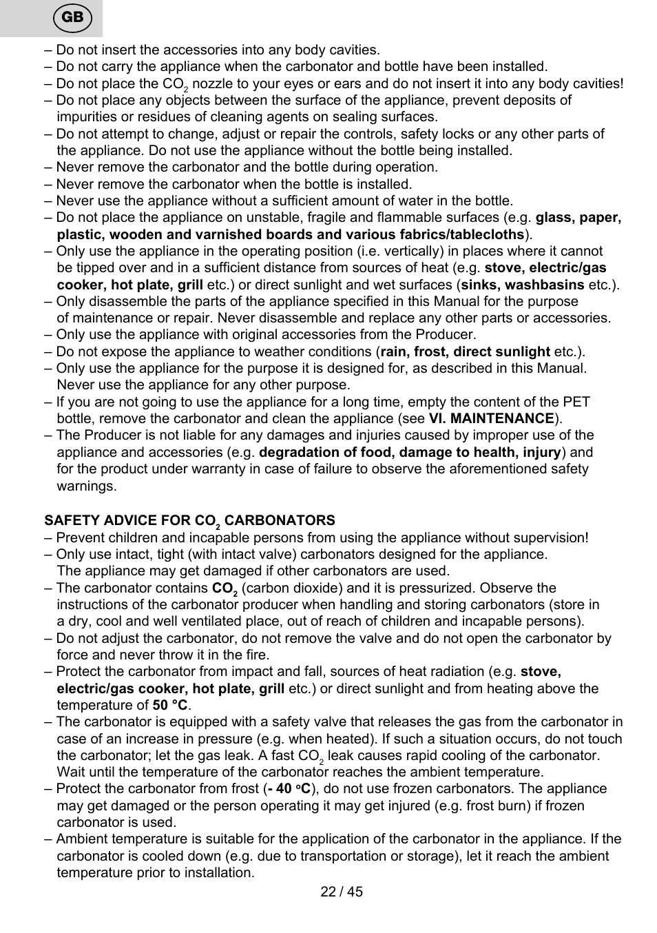 ETA Bublimo User Manual | Page 22 / 48