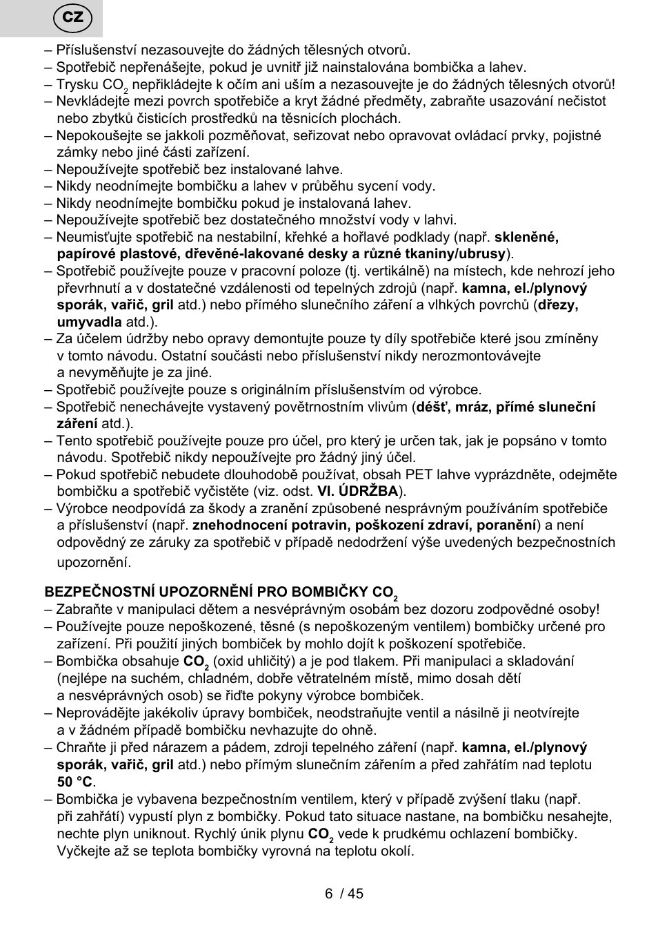 ETA Bublimo User Manual | Page 6 / 48