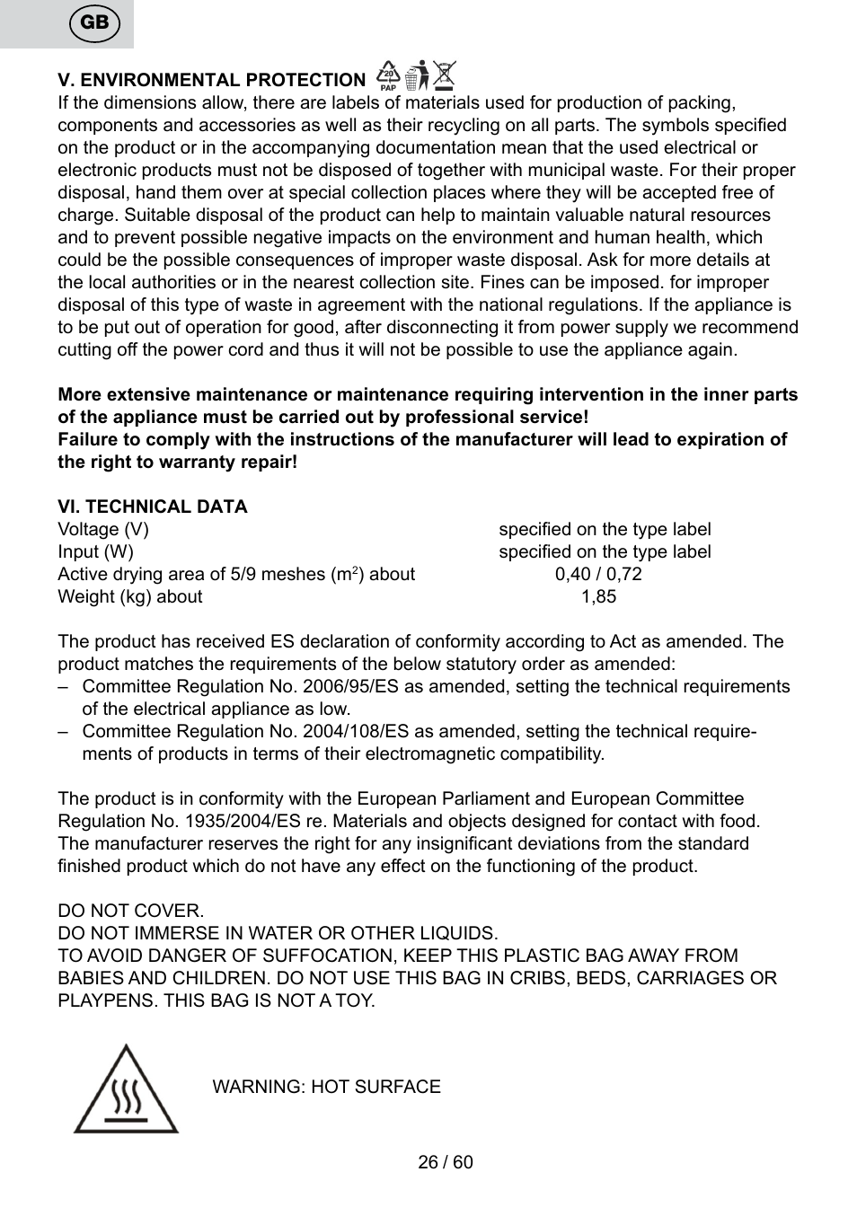 ETA Karina User Manual | Page 26 / 64