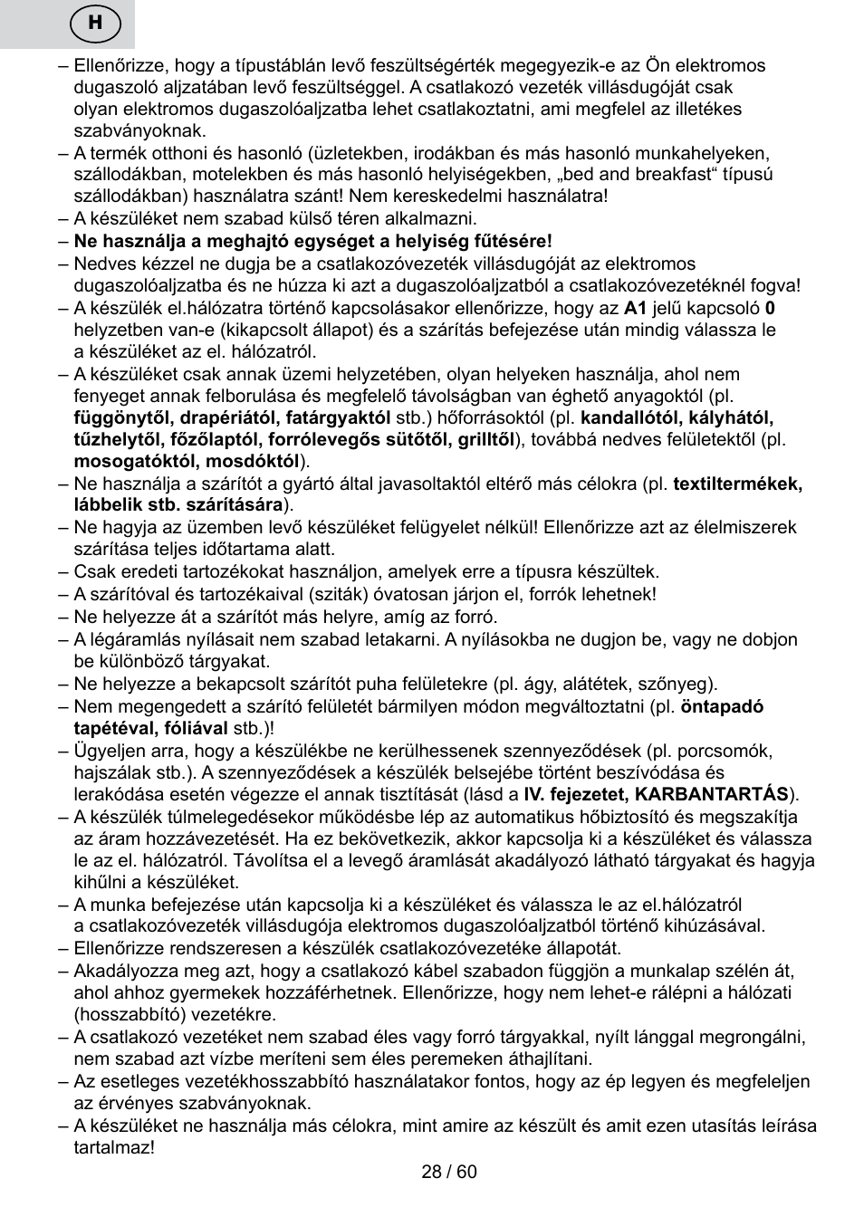 ETA Karina User Manual | Page 28 / 64