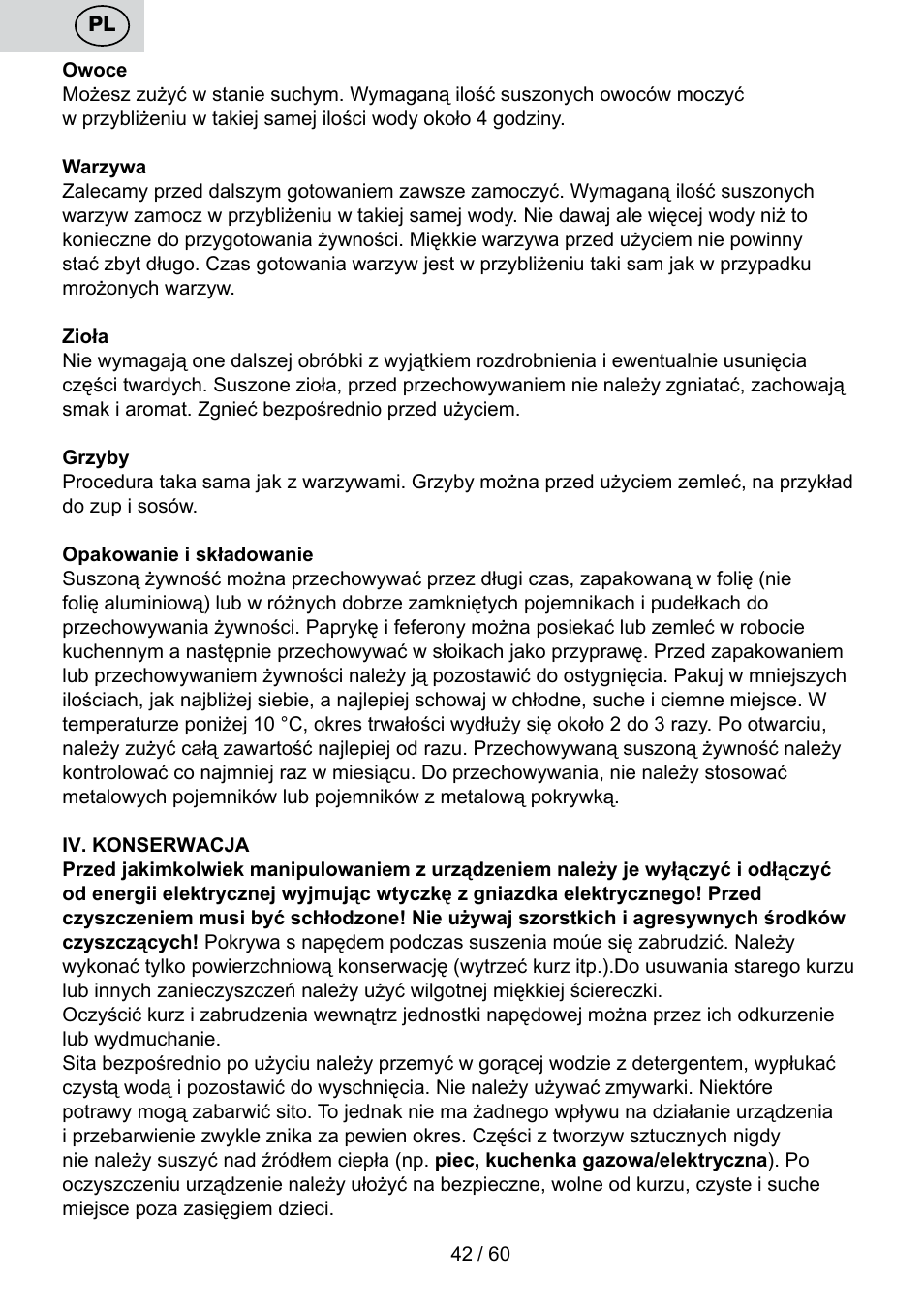 ETA Karina User Manual | Page 42 / 64