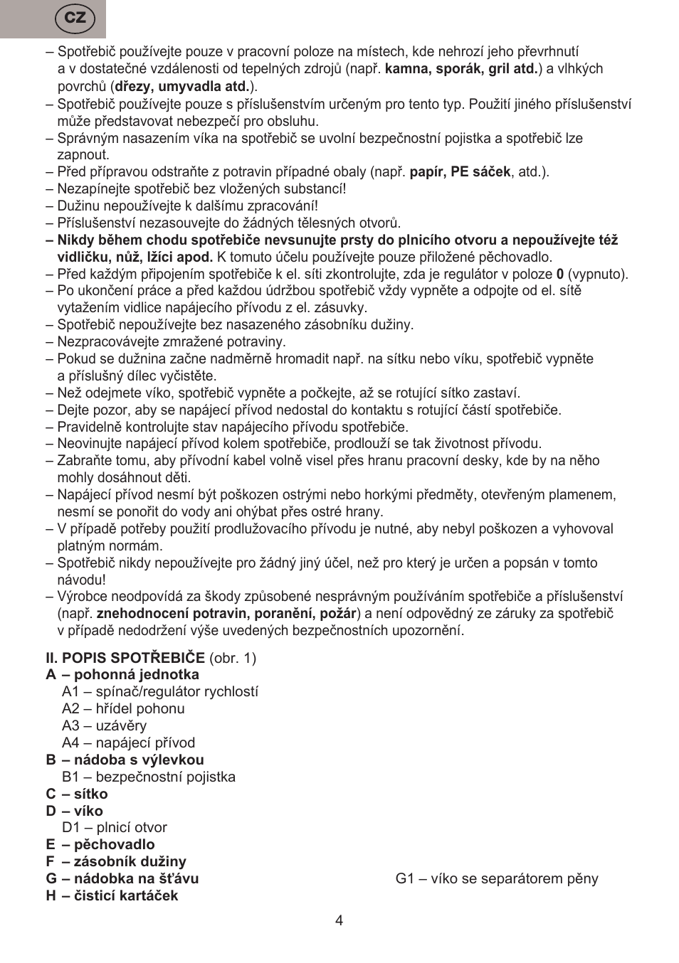 ETA Fresher User Manual | Page 4 / 36