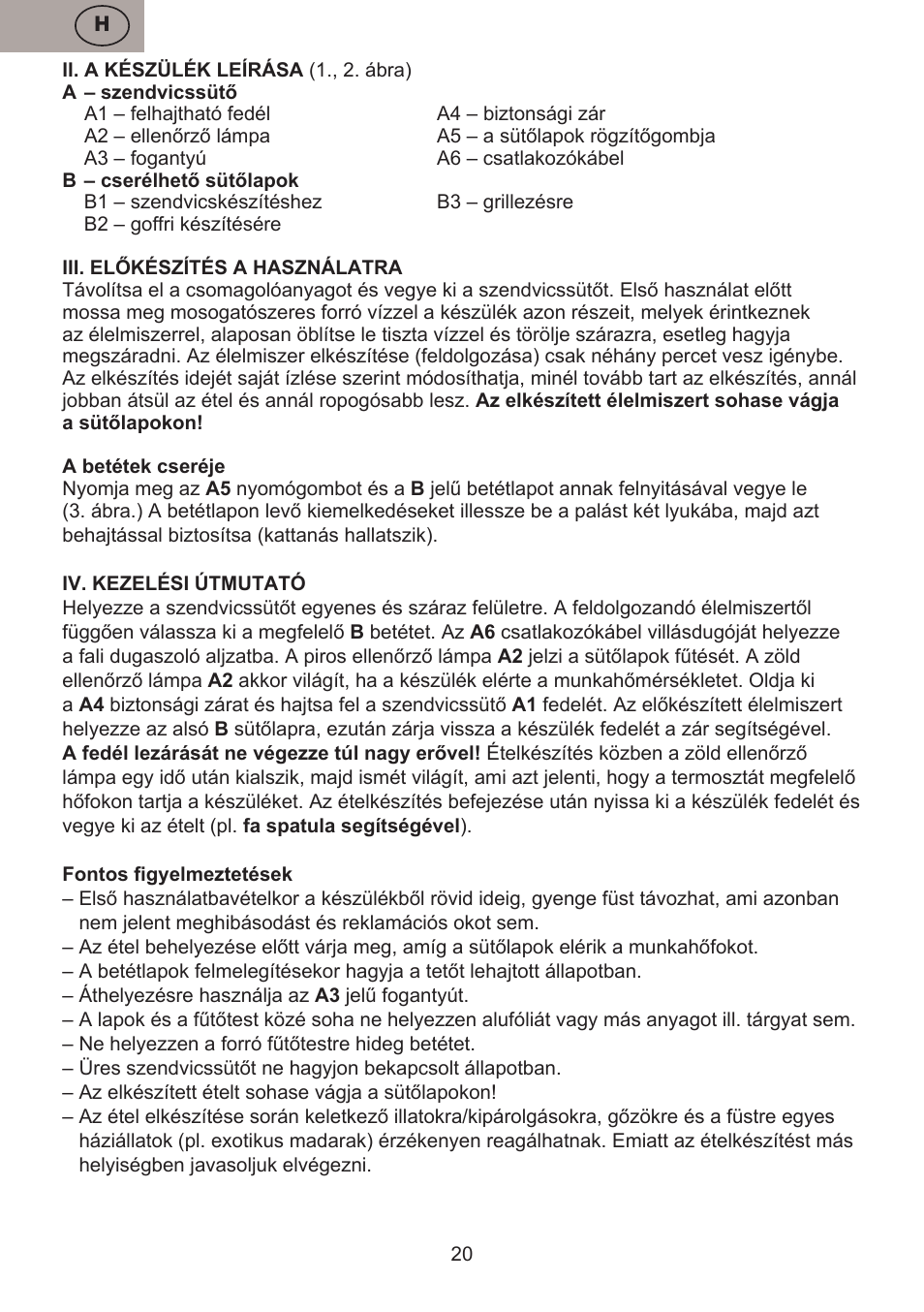 ETA Valori User Manual | Page 20 / 44