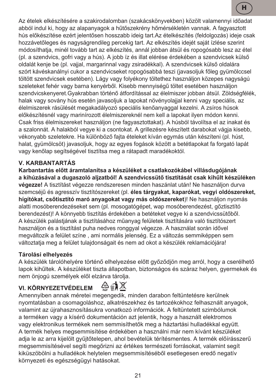 ETA Valori User Manual | Page 21 / 44