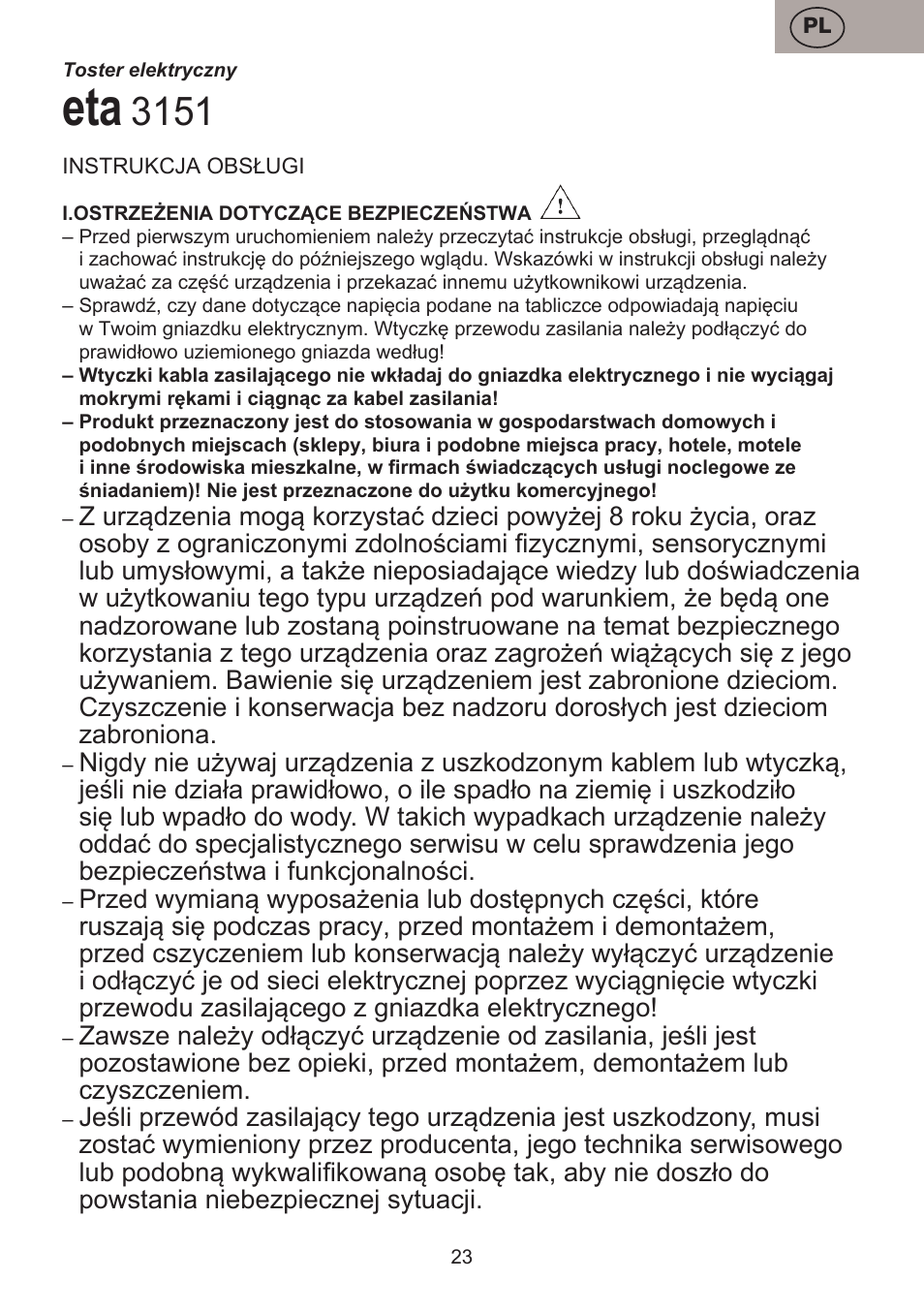 ETA Valori User Manual | Page 23 / 44