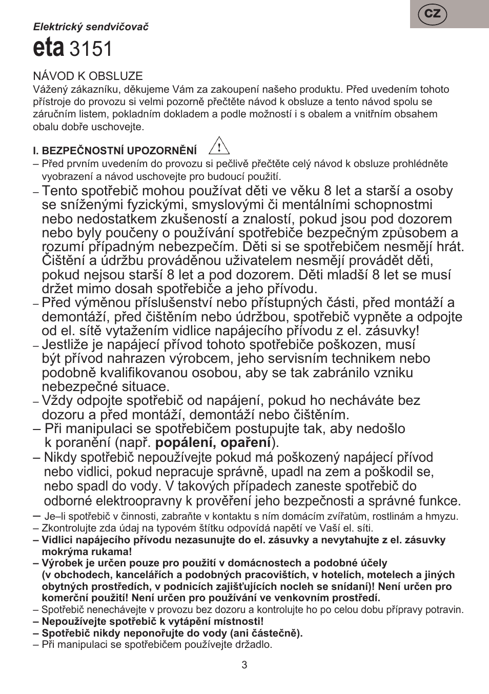 ETA Valori User Manual | Page 3 / 44