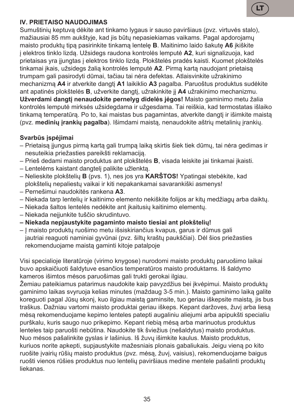 ETA Valori User Manual | Page 35 / 44