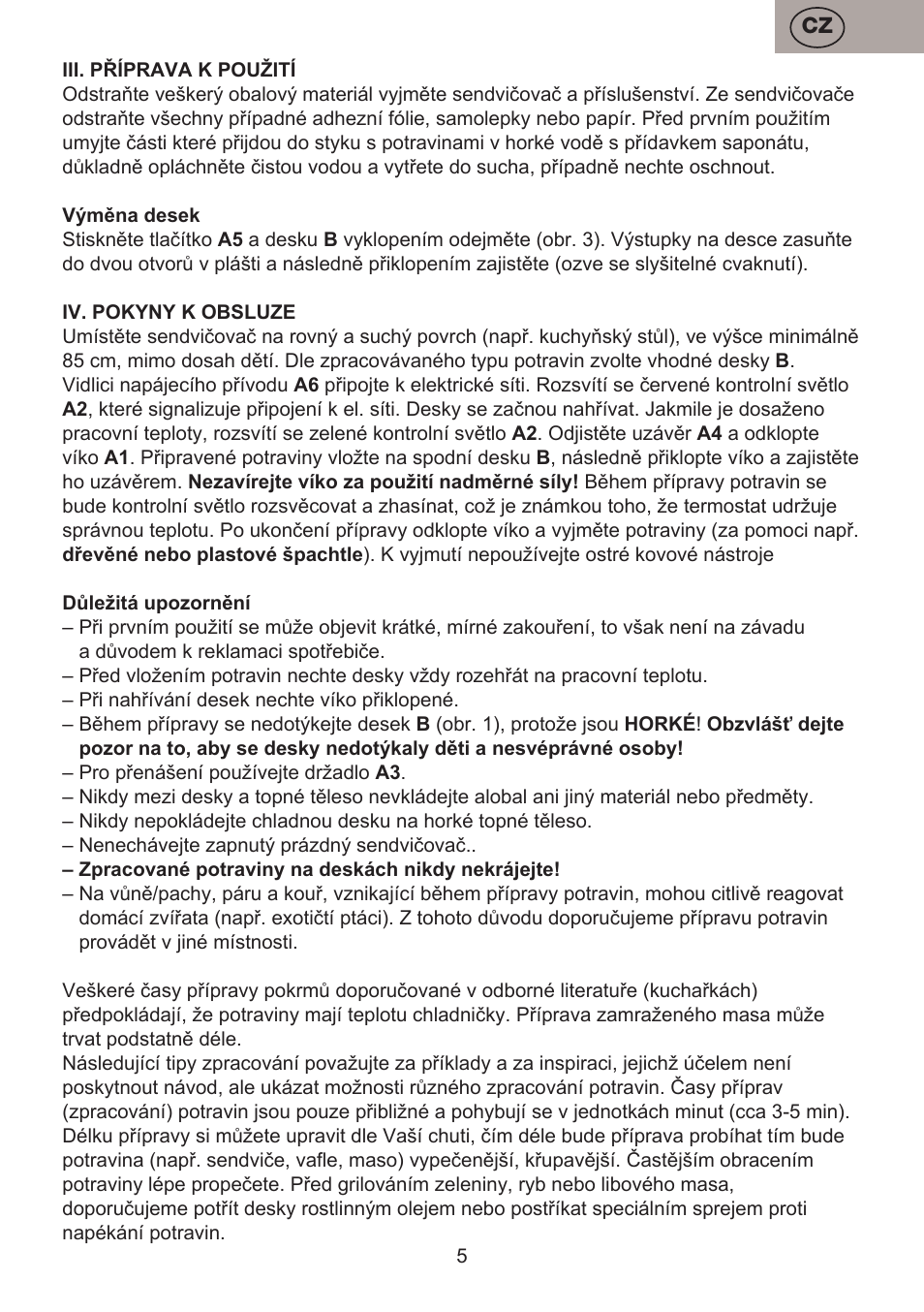 ETA Valori User Manual | Page 5 / 44