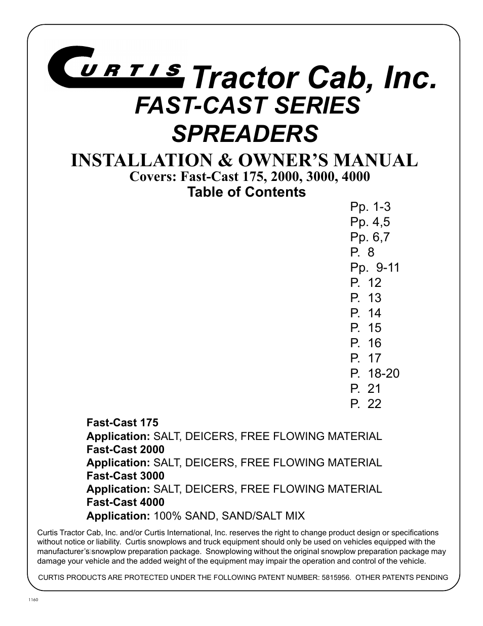 Curtis 175 User Manual | 23 pages