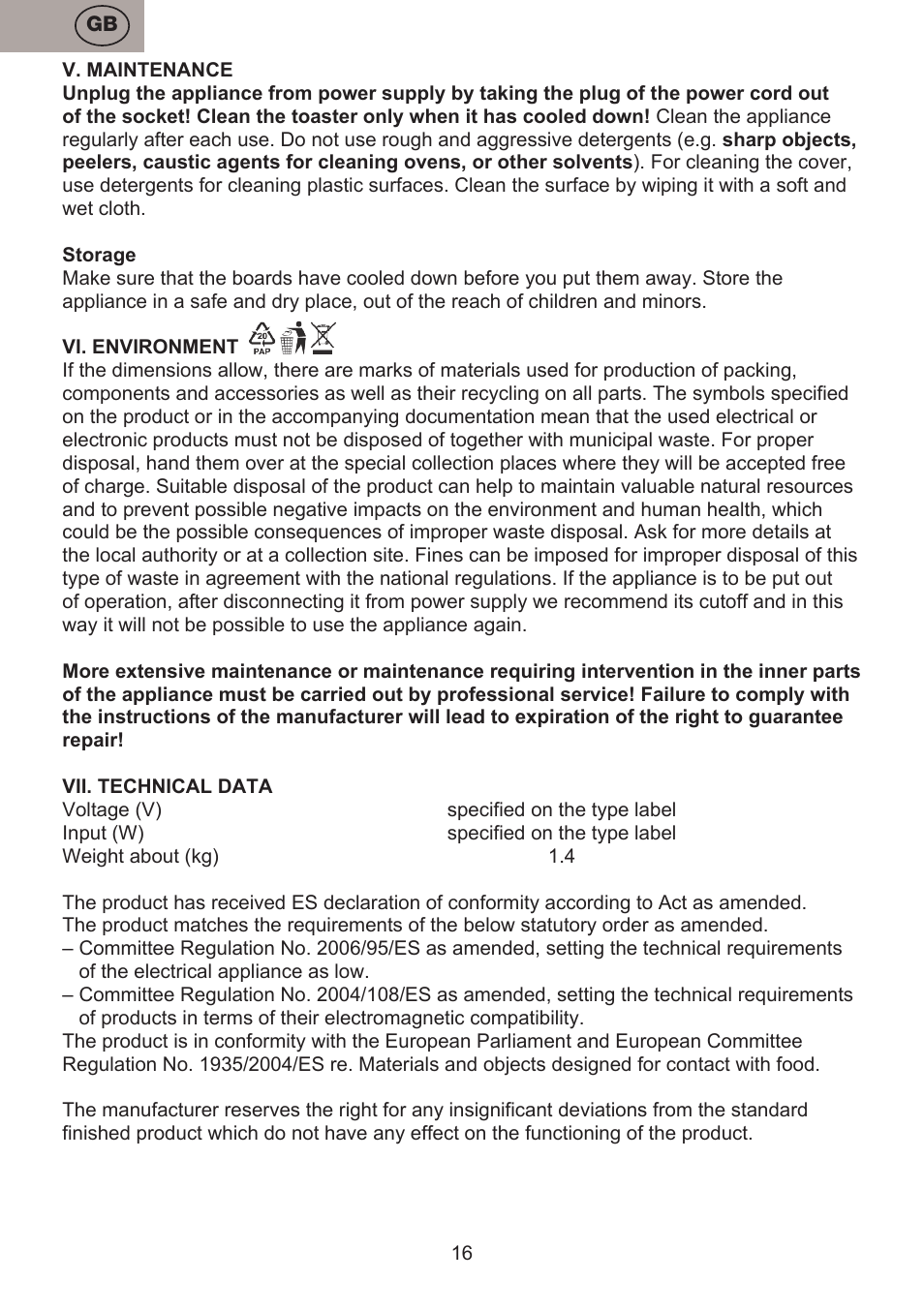 ETA Pievo User Manual | Page 16 / 44