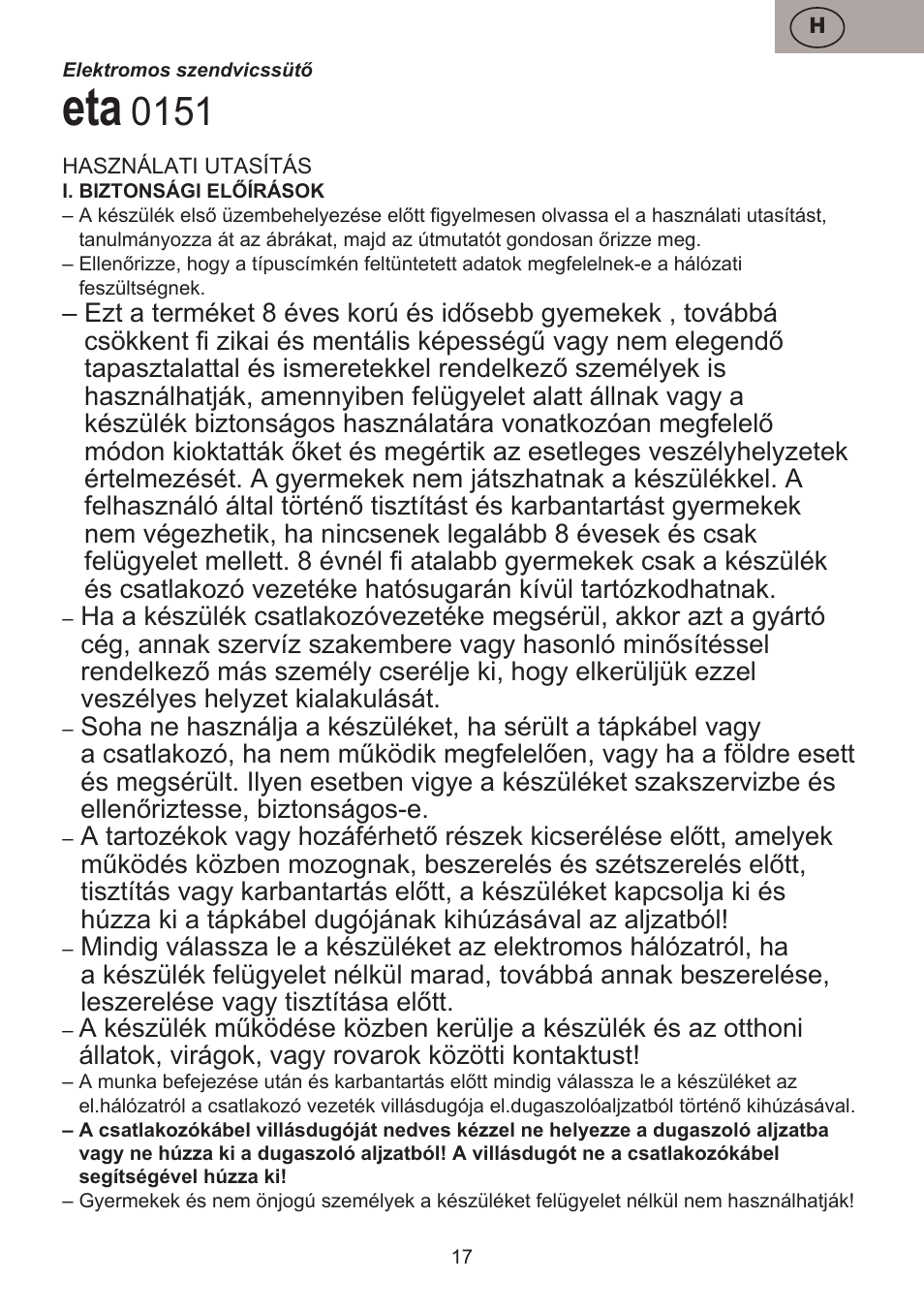 ETA Pievo User Manual | Page 17 / 44