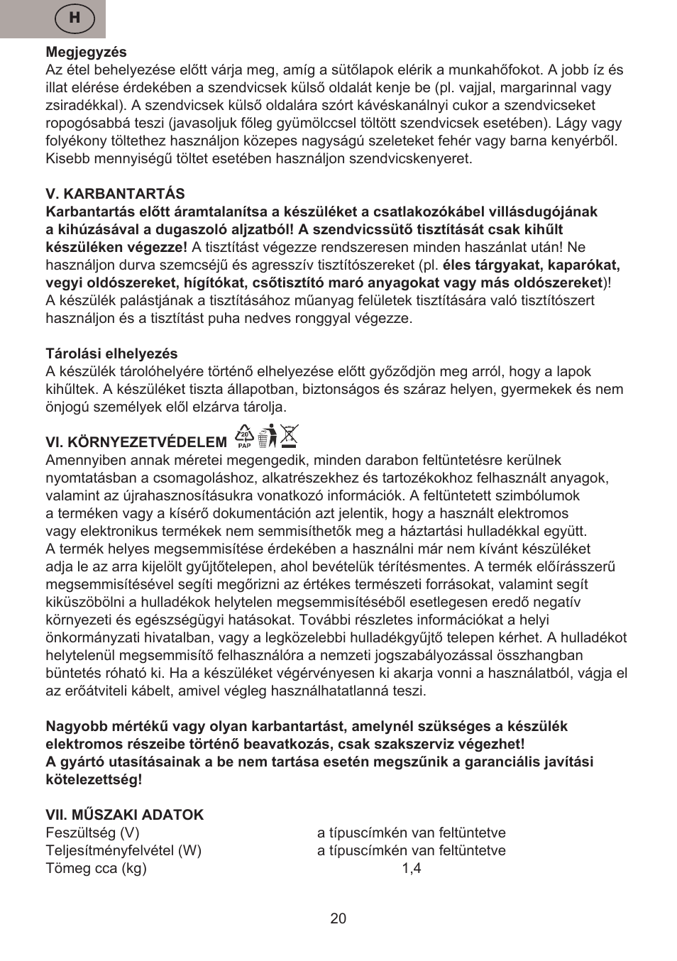 ETA Pievo User Manual | Page 20 / 44