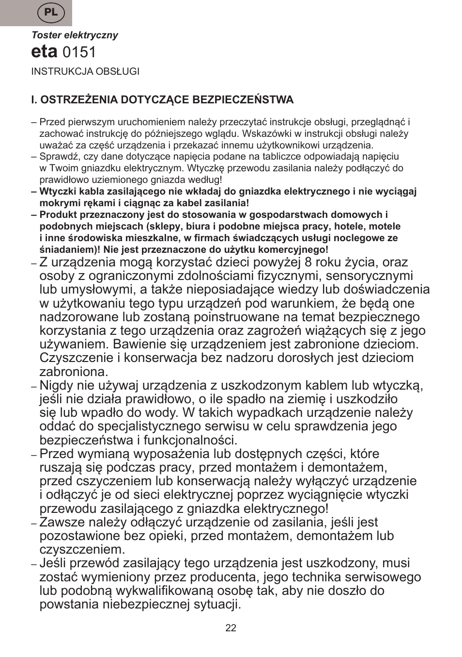 ETA Pievo User Manual | Page 22 / 44