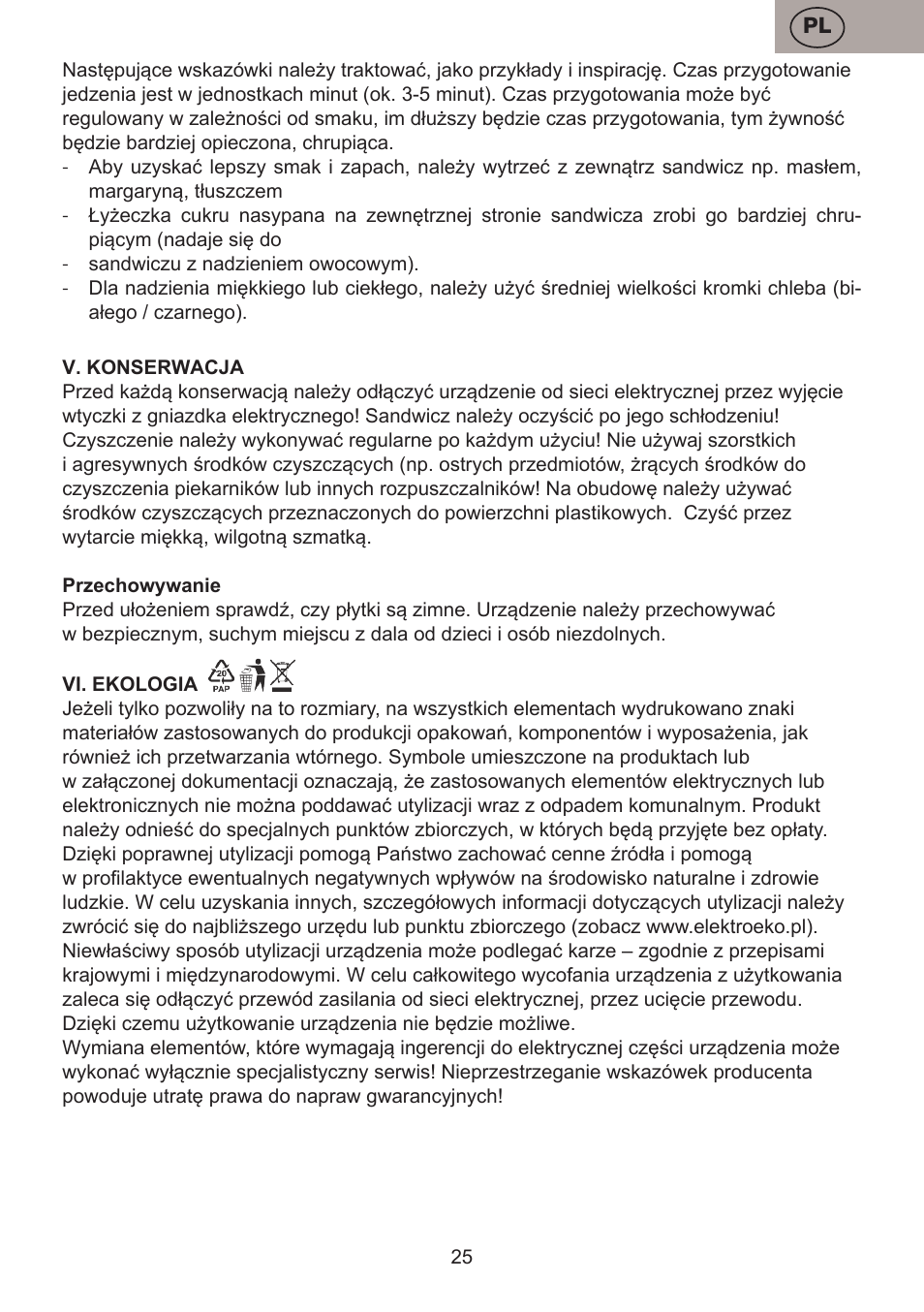 ETA Pievo User Manual | Page 25 / 44