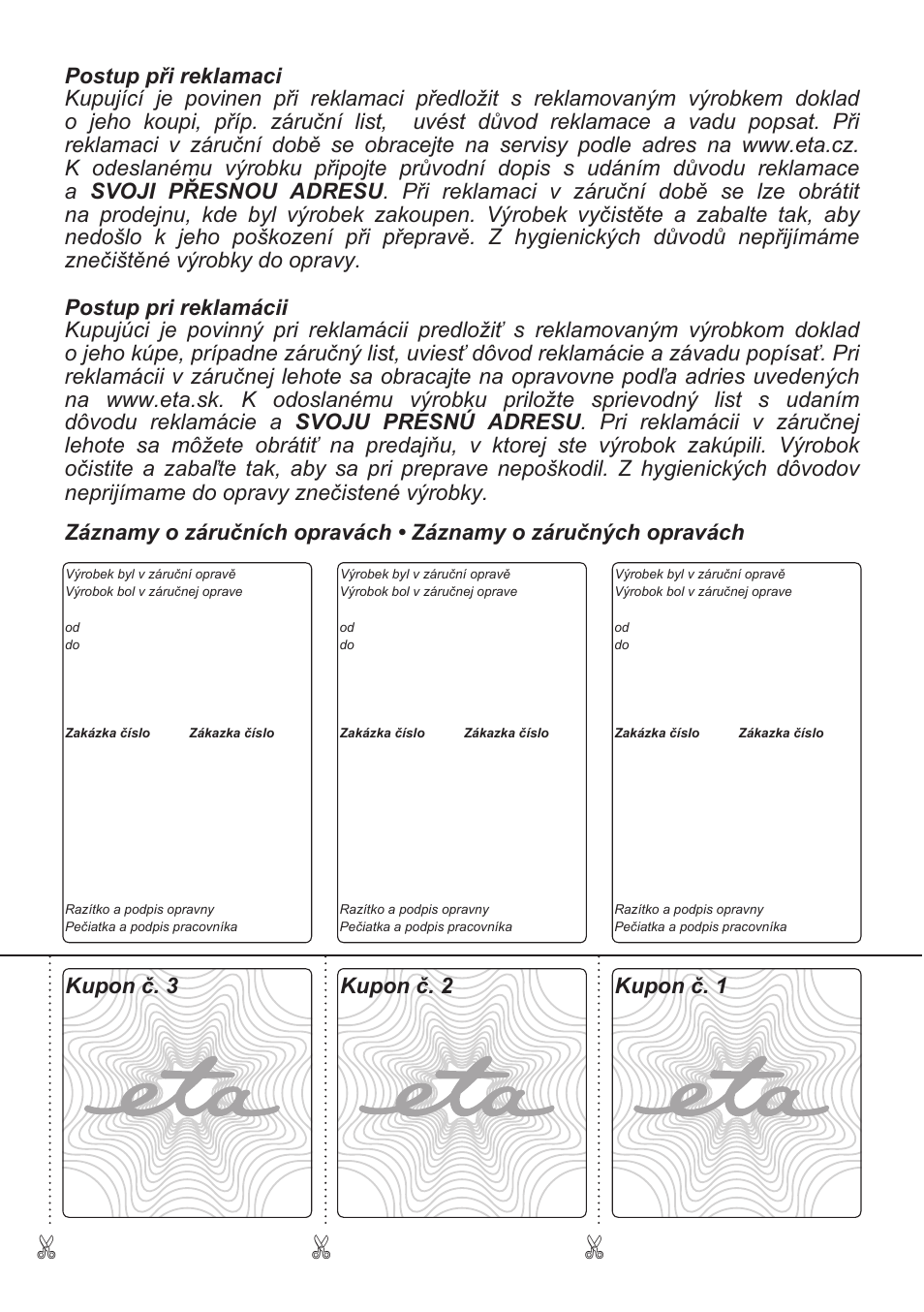 ETA Pievo User Manual | Page 43 / 44