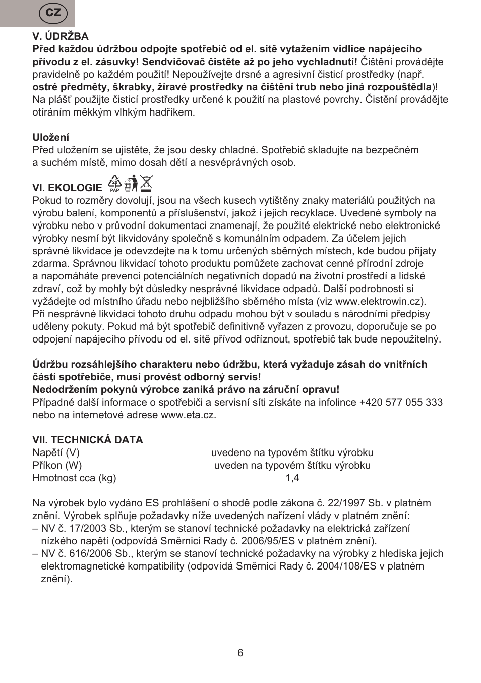 ETA Pievo User Manual | Page 6 / 44