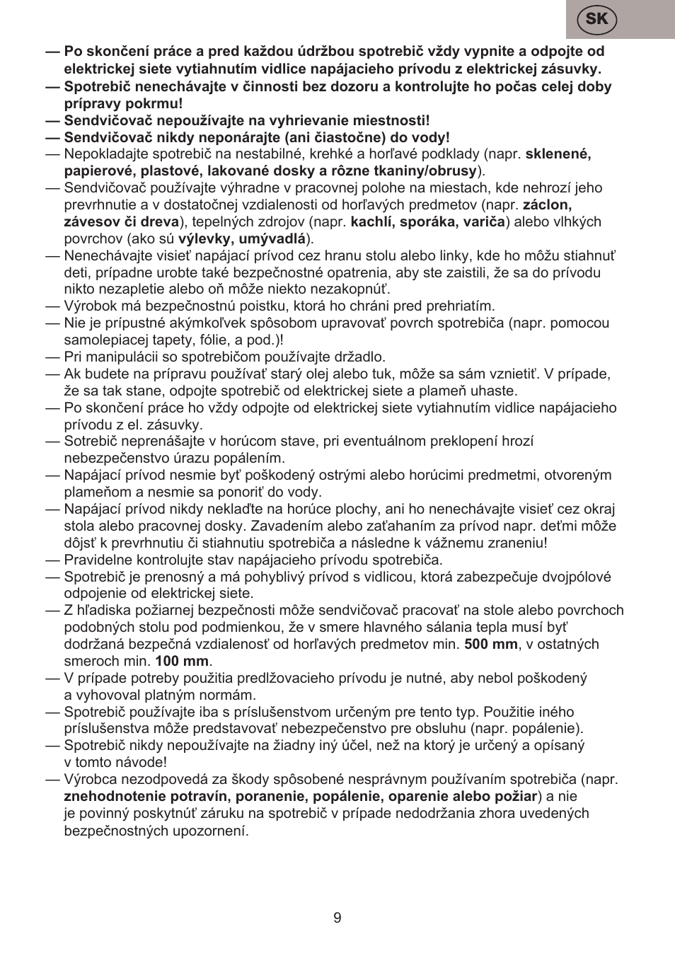 ETA Pievo User Manual | Page 9 / 44