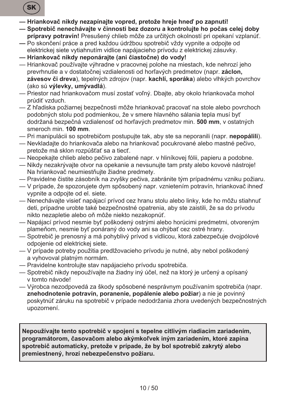 ETA Donny User Manual | Page 10 / 52