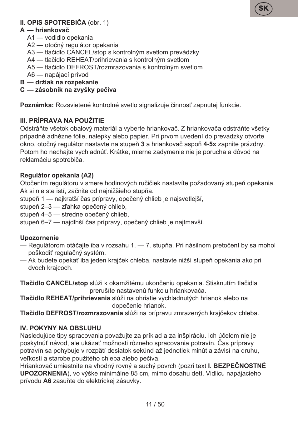 ETA Donny User Manual | Page 11 / 52