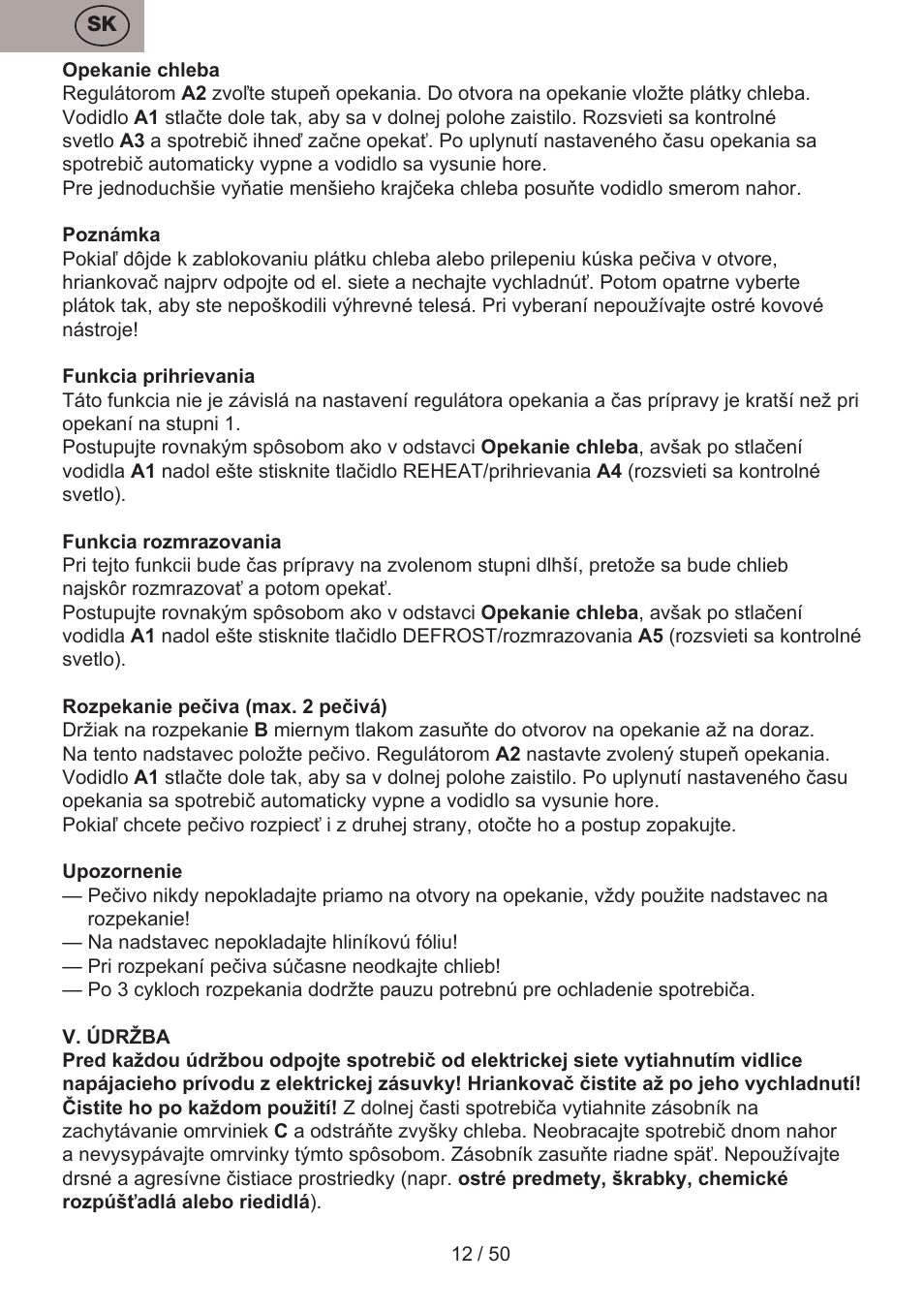 ETA Donny User Manual | Page 12 / 52