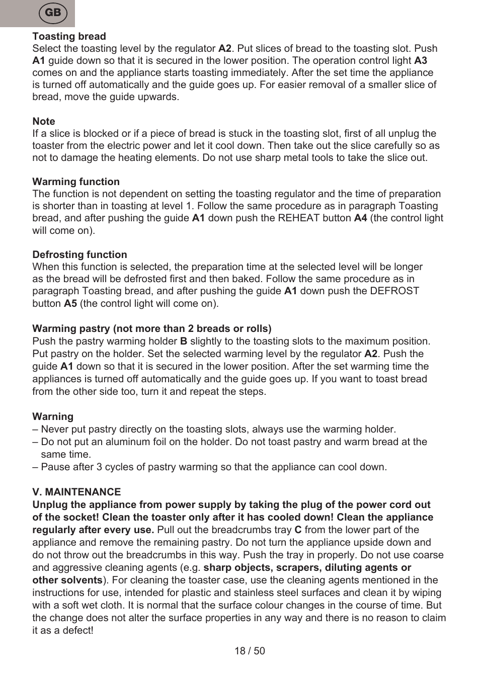 ETA Donny User Manual | Page 18 / 52