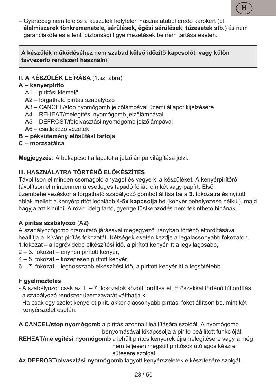 ETA Donny User Manual | Page 23 / 52