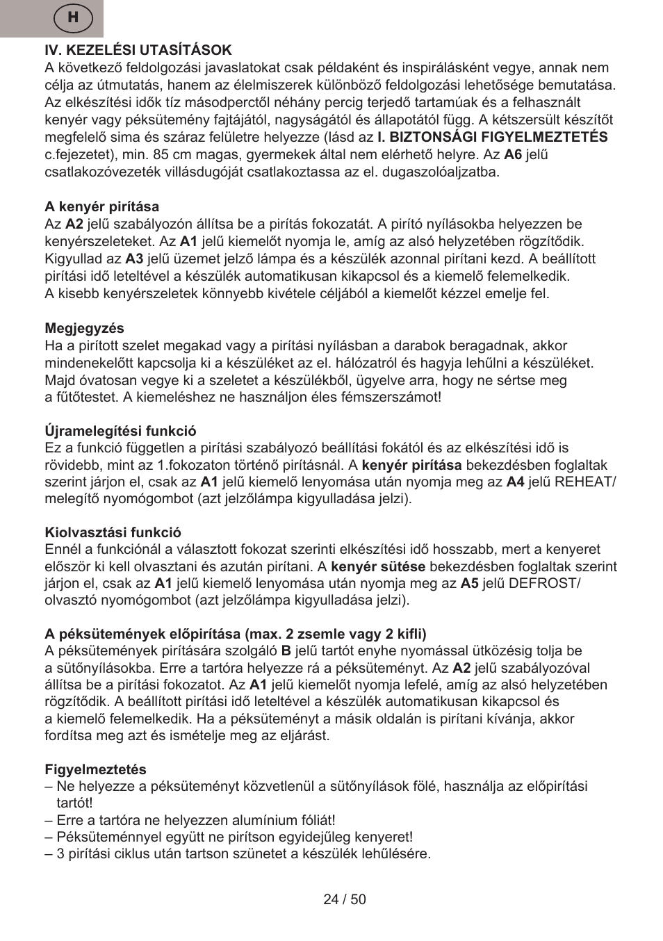 ETA Donny User Manual | Page 24 / 52