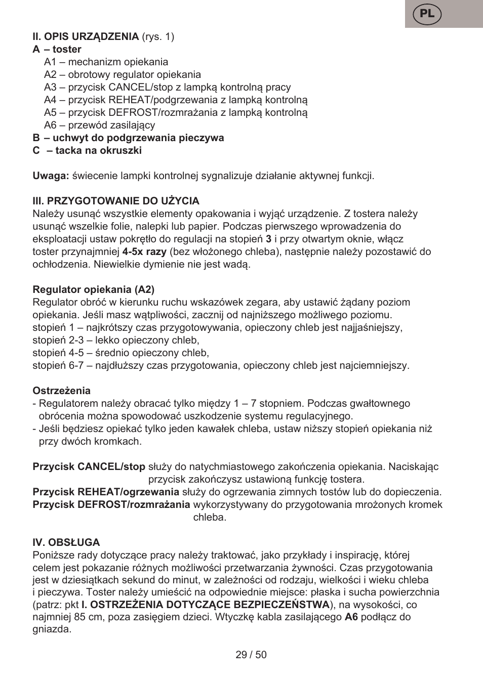 ETA Donny User Manual | Page 29 / 52