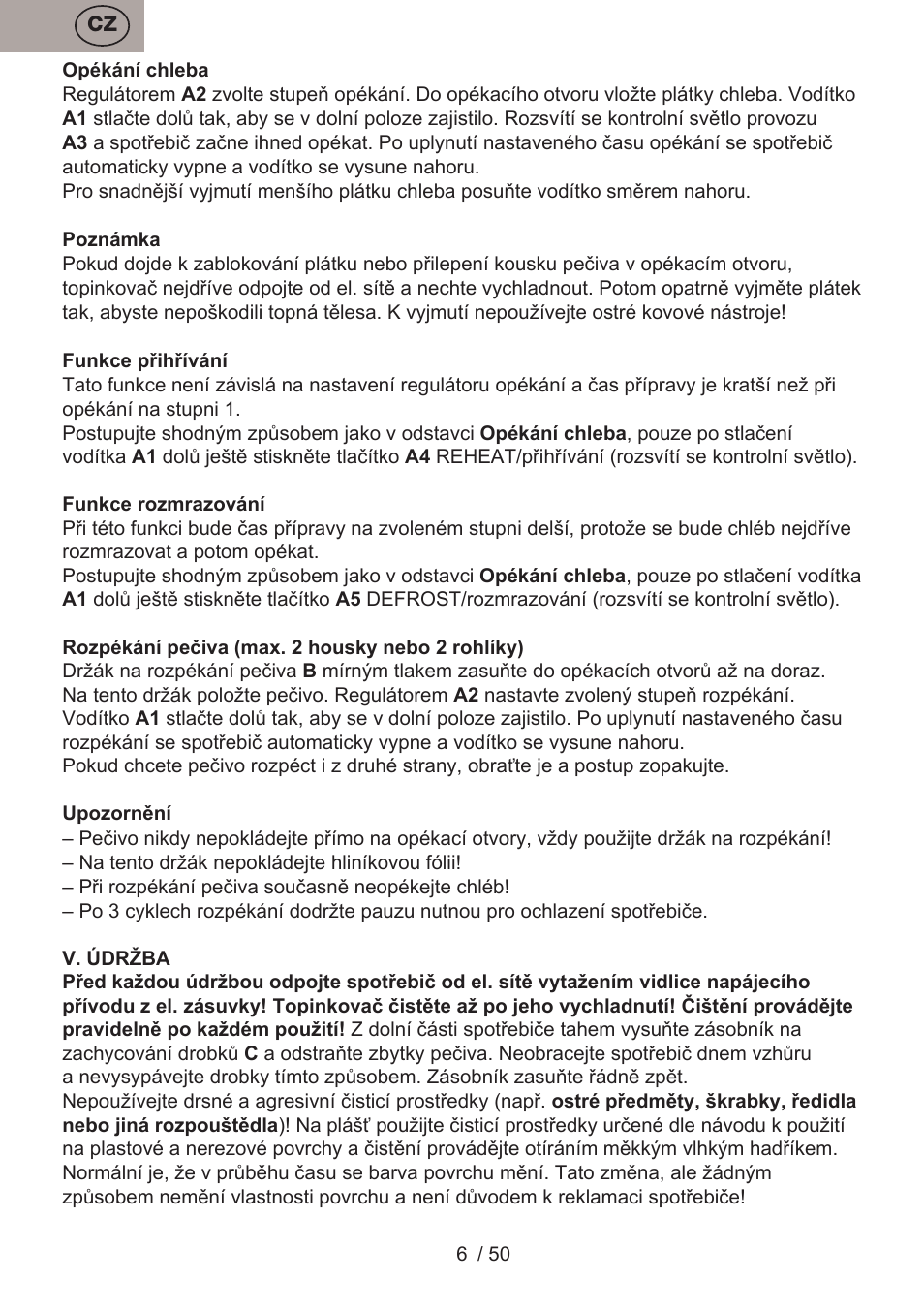 ETA Donny User Manual | Page 6 / 52