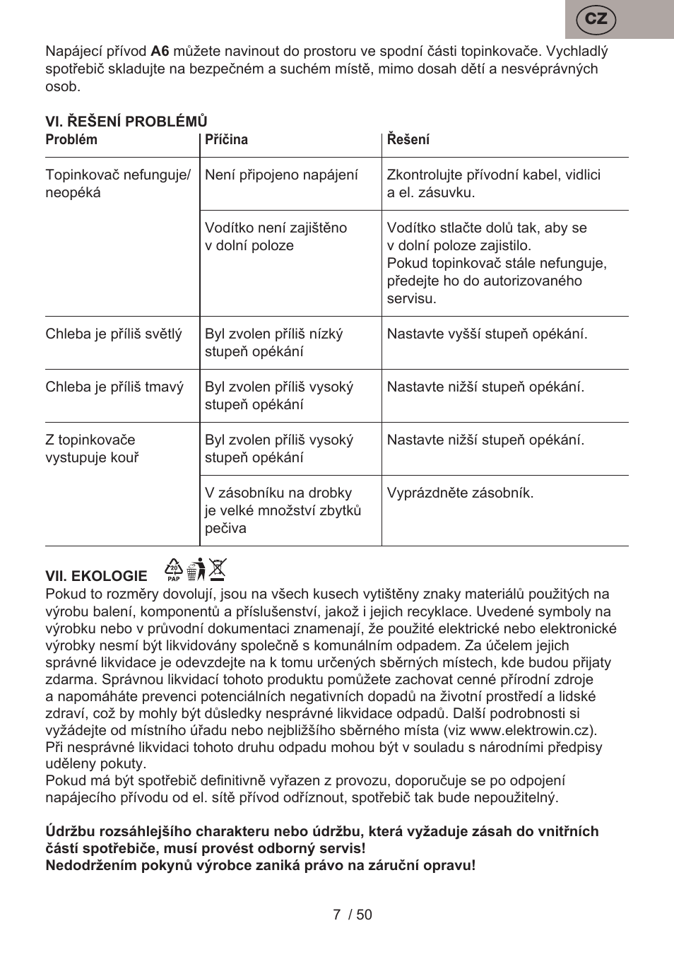 ETA Donny User Manual | Page 7 / 52