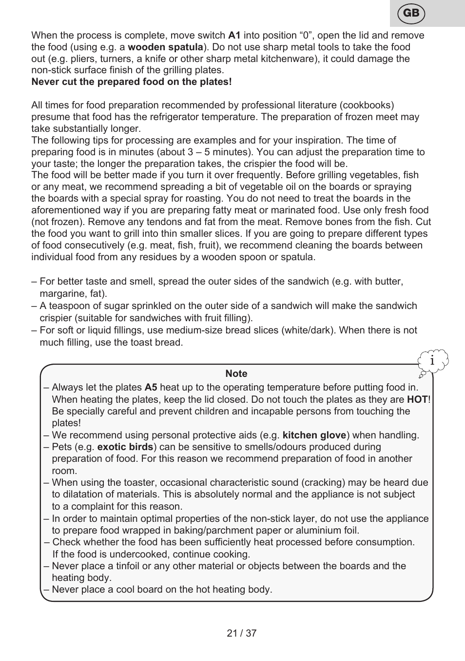 ETA Tampo User Manual | Page 21 / 40