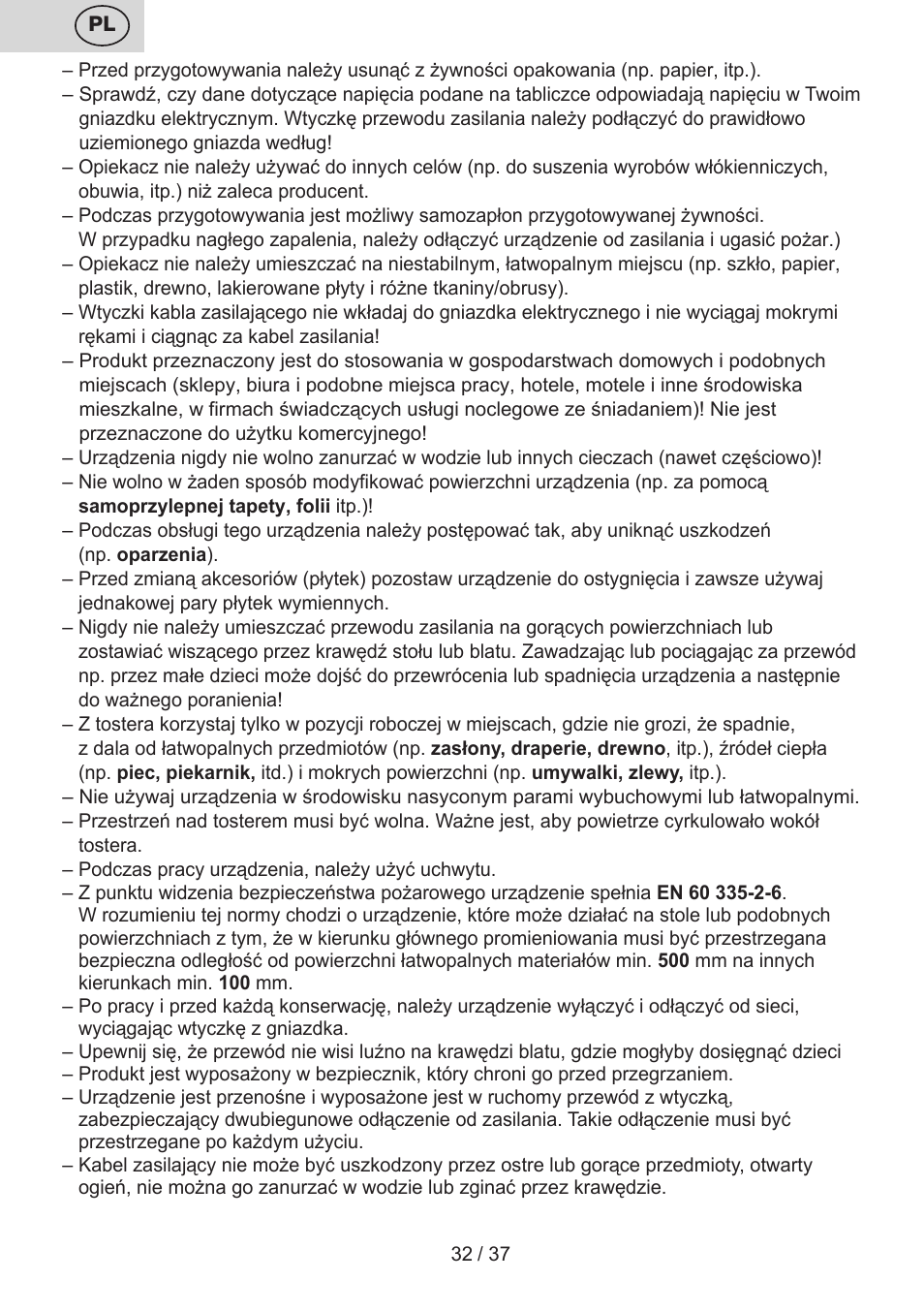 ETA Tampo User Manual | Page 32 / 40