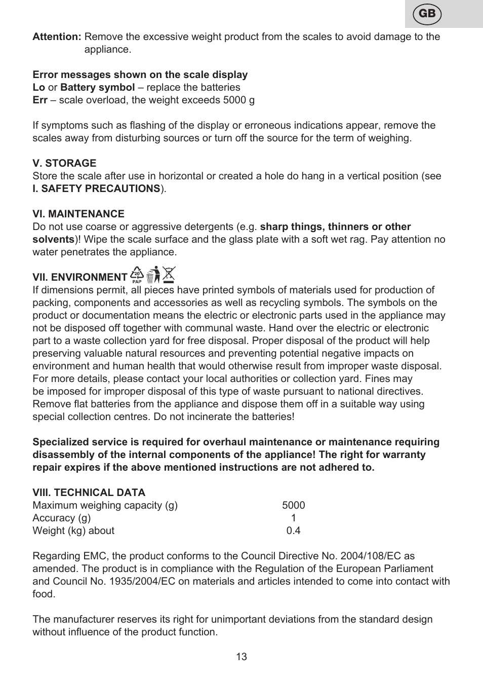 ETA Moli User Manual | Page 13 / 36