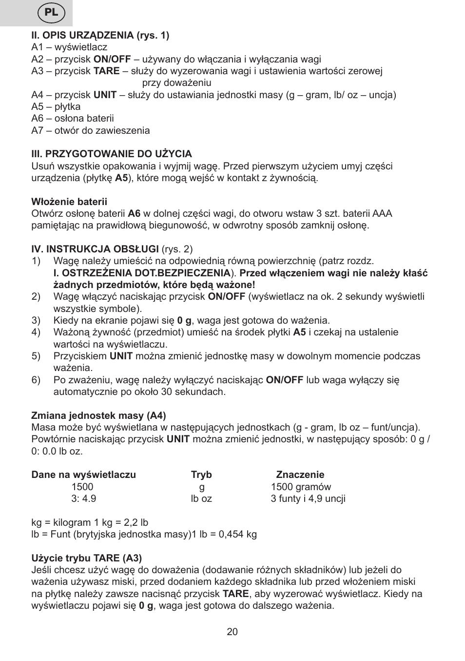 ETA Moli User Manual | Page 20 / 36