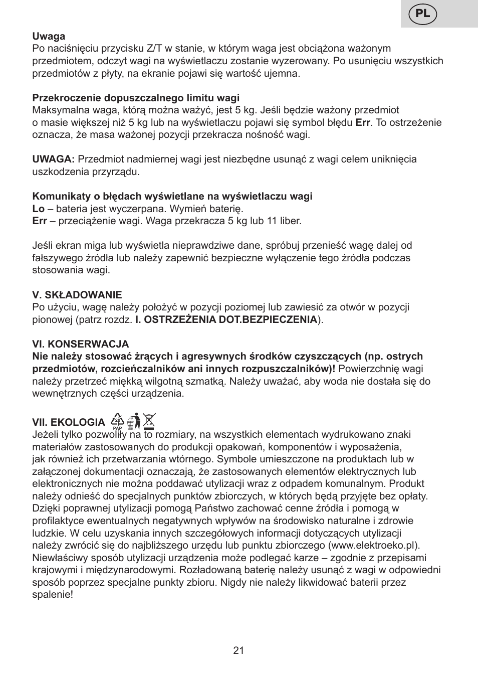 ETA Moli User Manual | Page 21 / 36