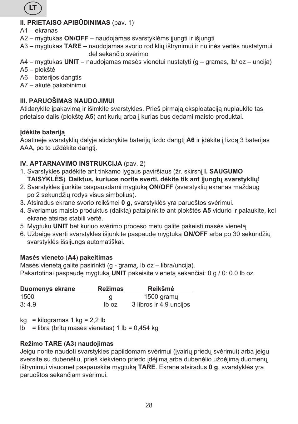 ETA Moli User Manual | Page 28 / 36